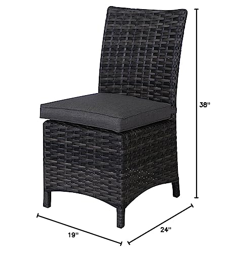 Outdoor Patio Furniture Armless Dining Chair Set