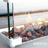 Westwood Fire Pit Tempered Clear Glass Wind Screen
