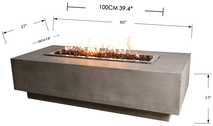 Granville Outdoor Fire Pit Table - Select Fuel Type
