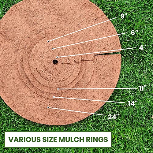 11 Inches Weed Control Discs Coco Tree Rings - 15 Pack