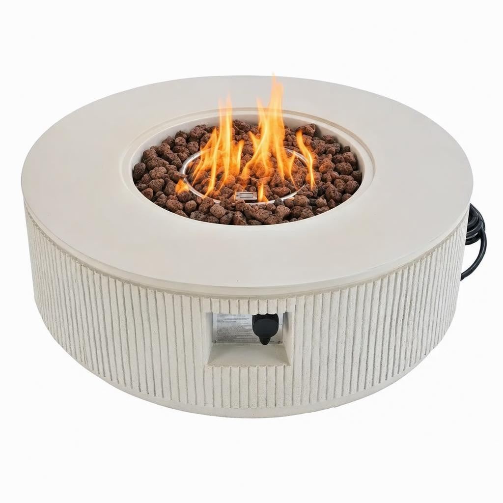 38" Propane Fire Pit Table Patio Heater 50,000 BTU Outdoor Firepit