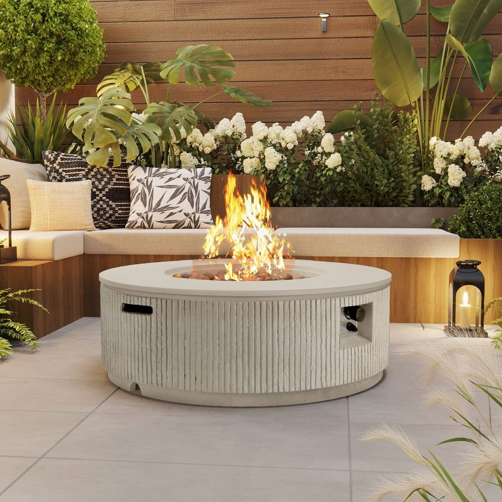 38" Propane Fire Pit Table Patio Heater 50,000 BTU Outdoor Firepit