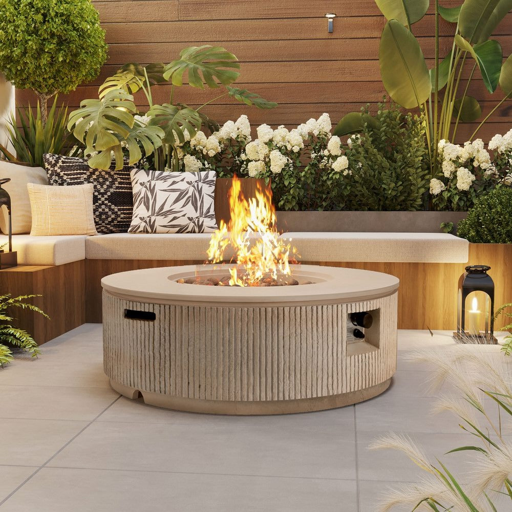38" Propane Fire Pit Table Patio Heater 50,000 BTU Outdoor Firepit