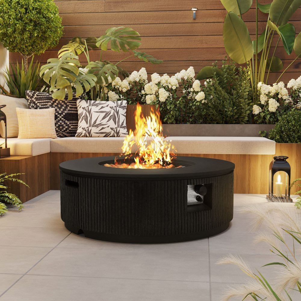 38" Propane Fire Pit Table Patio Heater 50,000 BTU Outdoor Firepit