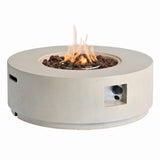 38" Round Propane Fire Pit Table Patio Heater 50,000 BTU Outdoor Firepit