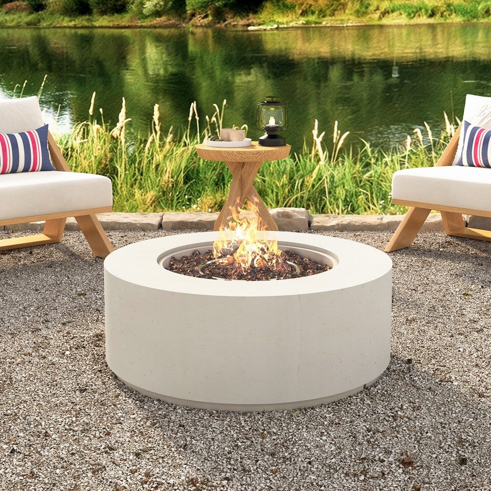 38" Round Propane Fire Pit Table Patio Heater 50,000 BTU Outdoor Firepit