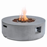 38" Round Propane Fire Pit Table Patio Heater 50,000 BTU Outdoor Firepit