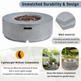 38" Round Propane Fire Pit Table Patio Heater 50,000 BTU Outdoor Firepit
