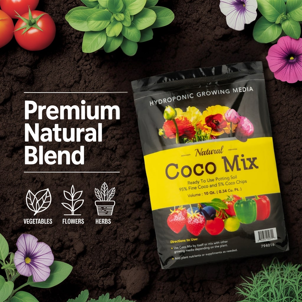 Coco Grow Media 10 Quarts Bag
