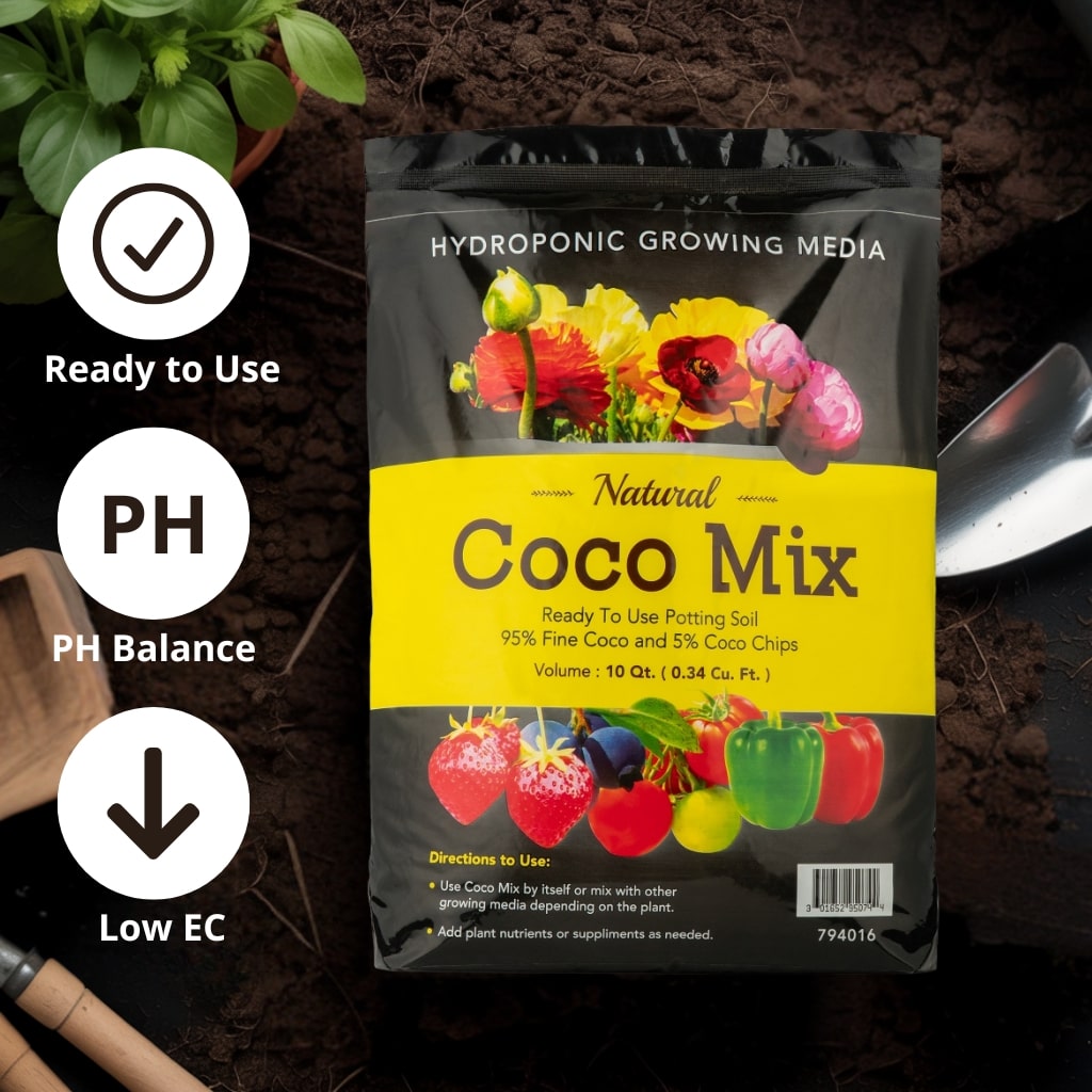 Coco Grow Media 10 Quarts Bag