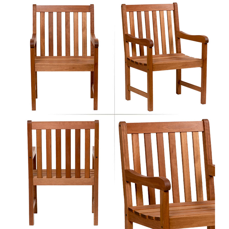 Bristol 9 Piece Eucalyptus Wood Patio Dining Set