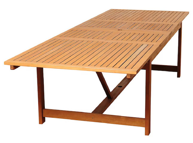 Damon 11 Piece Eucalyptus Wood Patio Dining Set