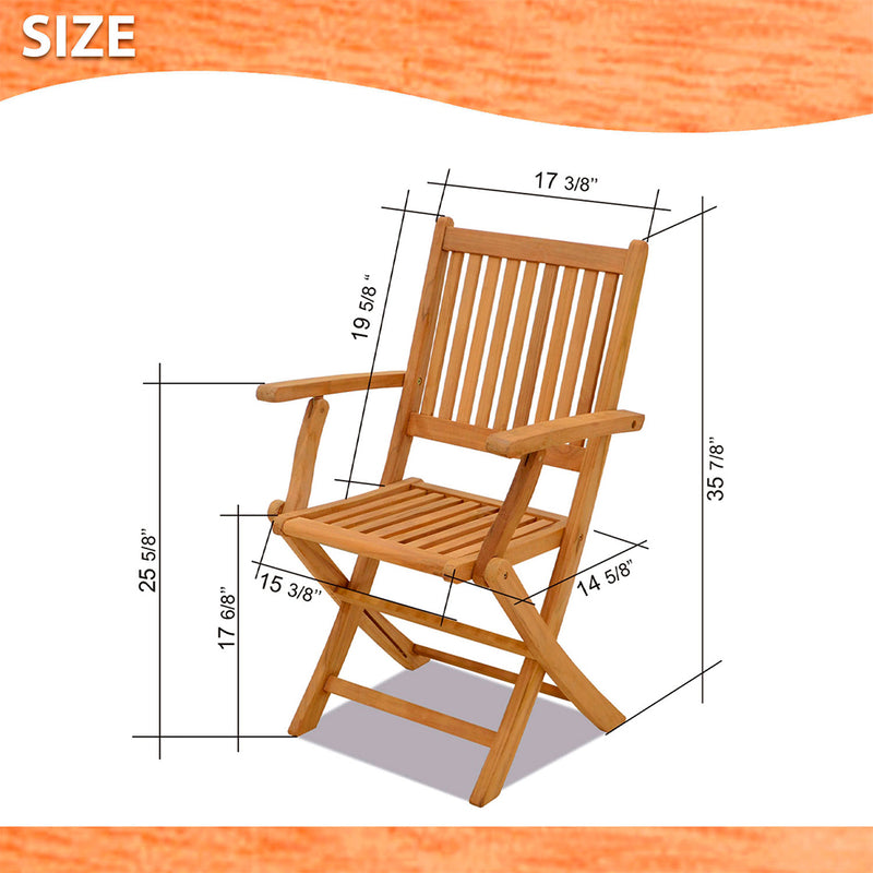 Dubai 9 Piece Teak Square Patio Dining Set