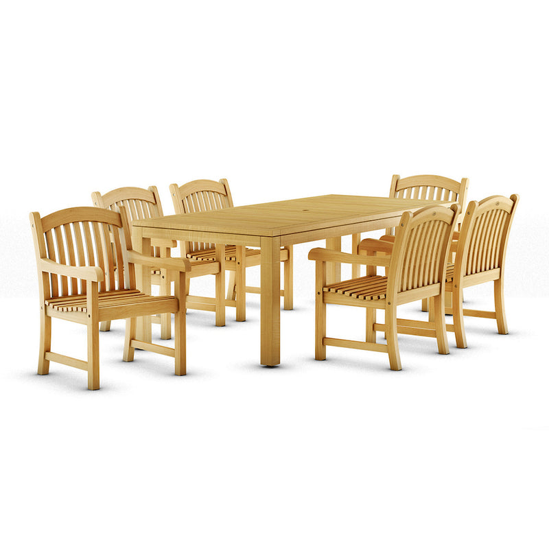 Oslo 7 Piece Teak Patio Dining Set