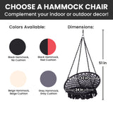 Bahia Macrame Hammock Swing Chair