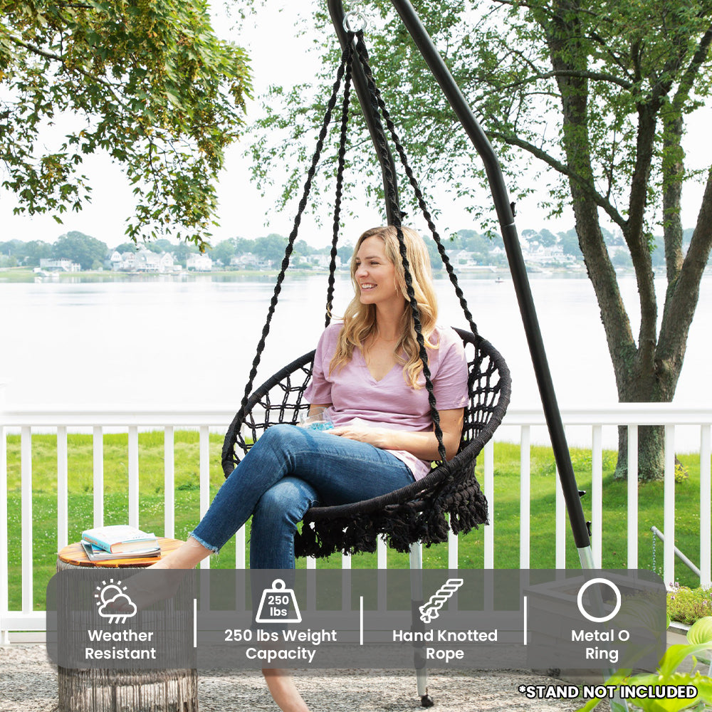 Bahia Macrame Hammock Swing Chair EnvelorHome