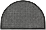 Checker Half Round Indoor Outdoor Door Mat - 24" x 36"