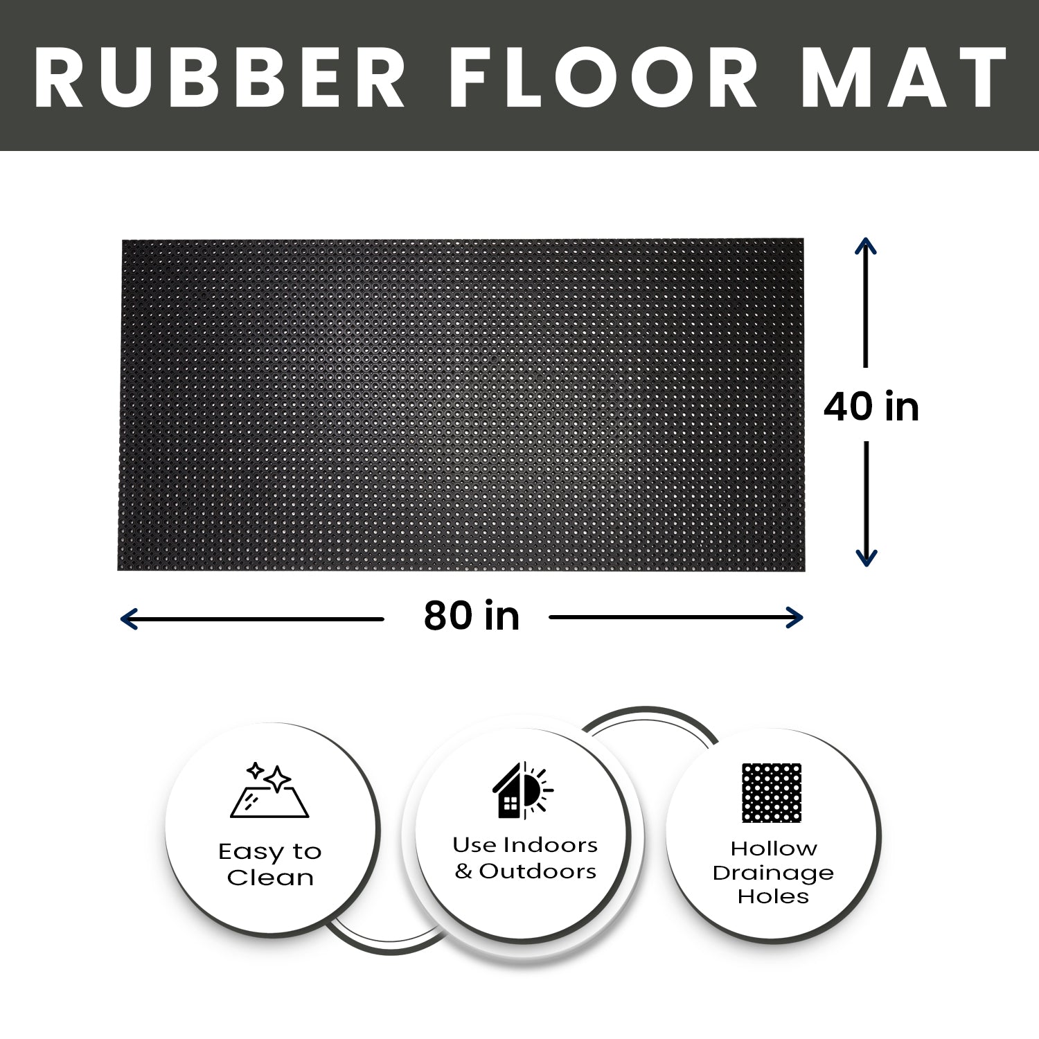 Octoflow Drainage Rubber Floor Runner Mat - view 6