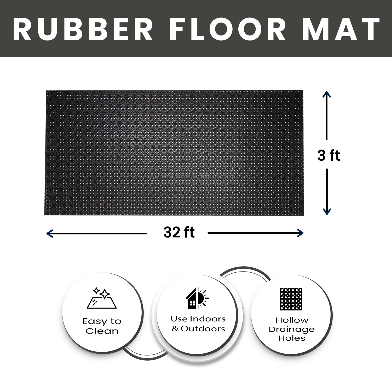 Octoflow Drainage Rubber Floor Runner Mat - view 9