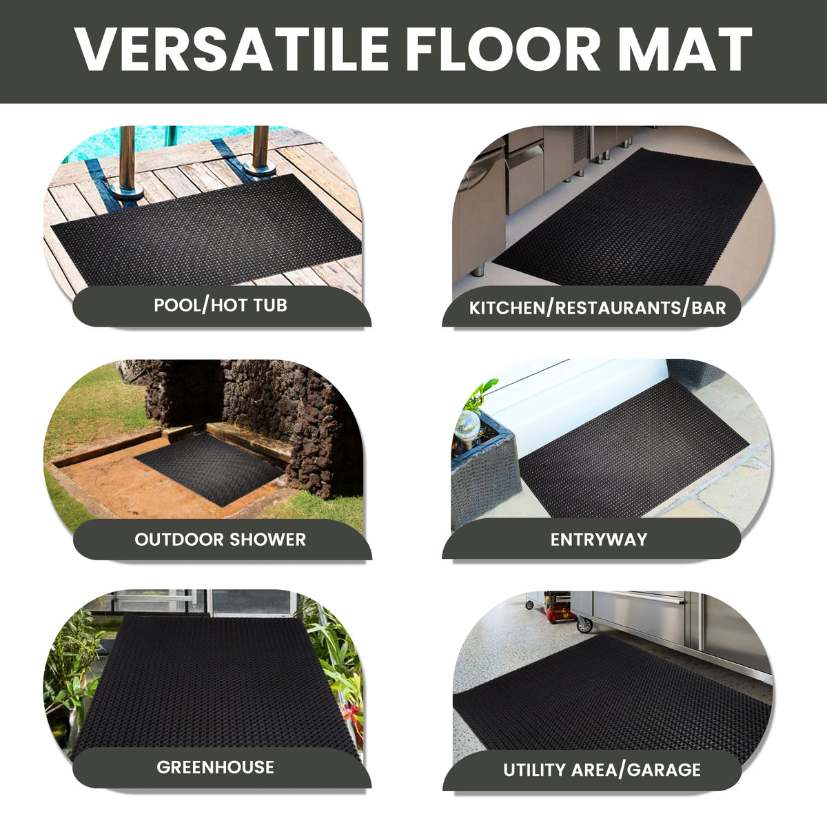 Octoflow Drainage Rubber Floor Runner Mat