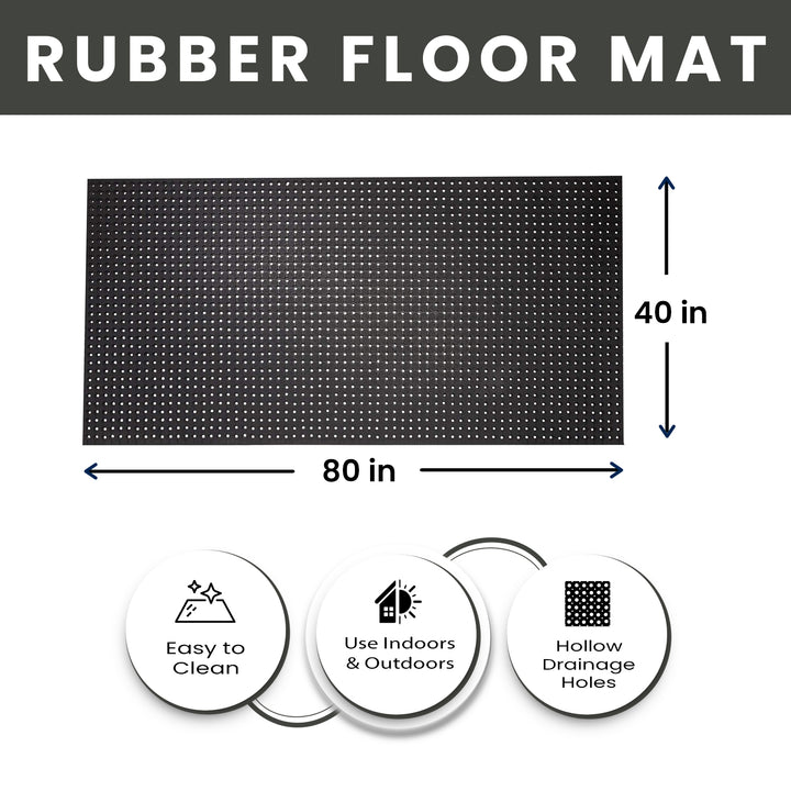Circle Drainage Rubber Floor Runner Mat