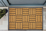 Criss Cross Rubber Backing Coir Welcome Doormat