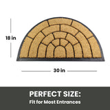 Sol Arc Coco Door Mat with Rubber backing