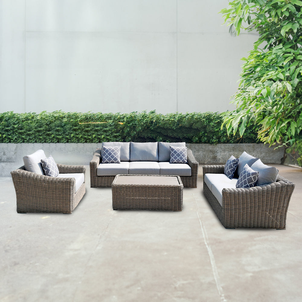 Tullum Outdoor 4-Piece Patio Furniture Deep Seating  Set