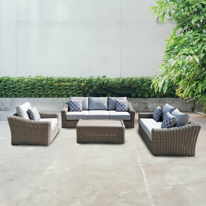 Tullum Outdoor 4-Piece Patio Furniture Deep Seating  Set