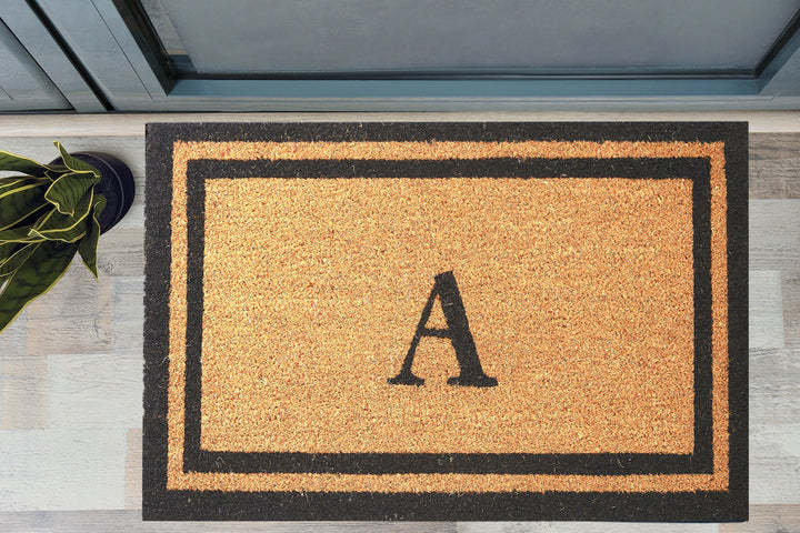 Monogrammed Letter Coco Coir Doormat