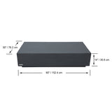 Elementi Colorado Rectangle Patio Coffee Table Indoor Outdoor Furniture Concrete, Slate Black - 30 x 60 Inches