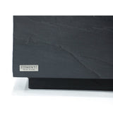 Elementi Colorado Rectangle Patio Coffee Table Indoor Outdoor Furniture Concrete, Slate Black - 30 x 60 Inches