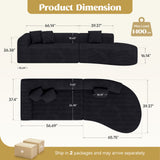 Modular Extendable Convertible Sectional Sofa Set Modern Velvet Cover Sofa Bed Foldable Massage Function Deep Seat Sponge