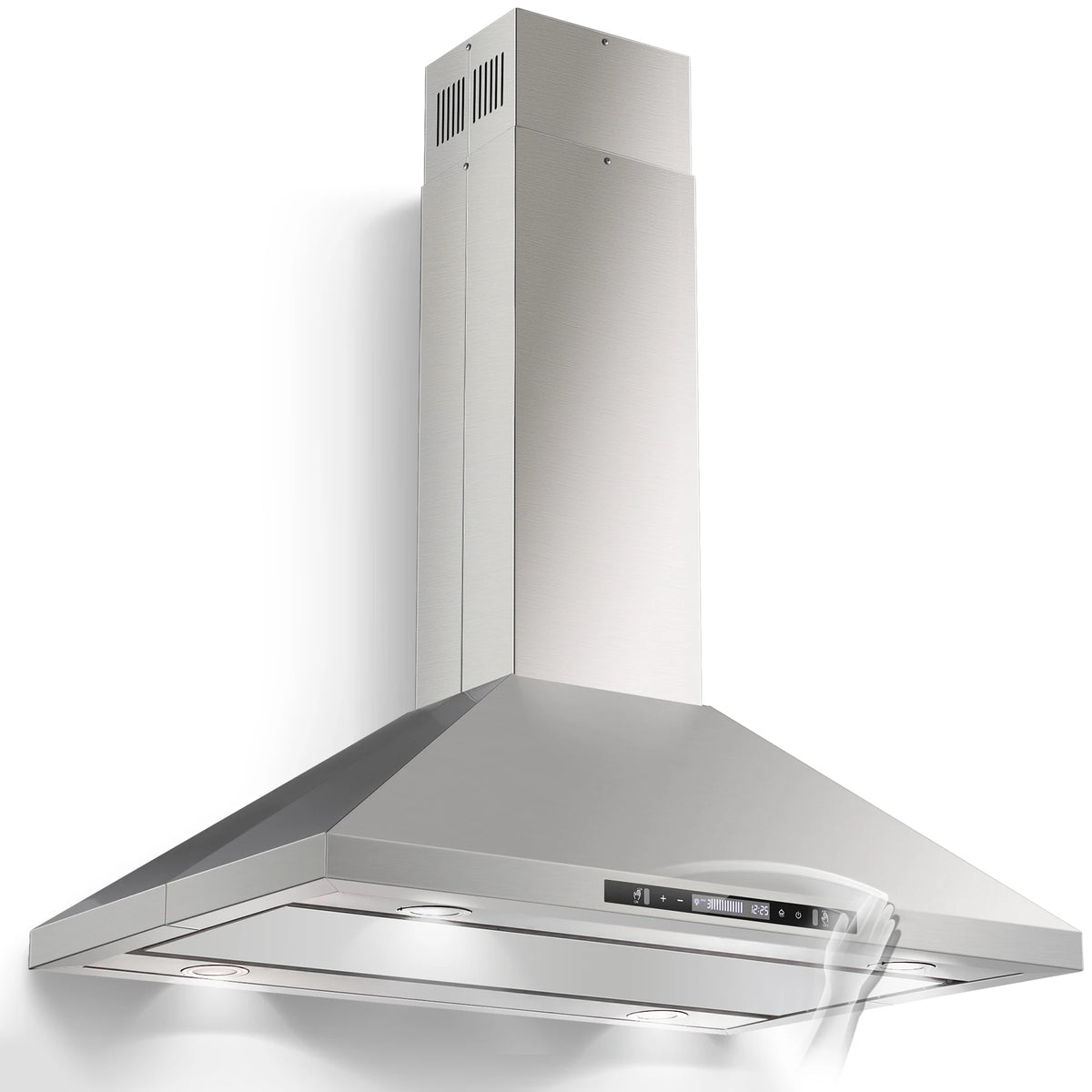 90CM Island Range Hood 36 Inch 700 CFM Ceiling Mount Kitchen Hood Vent with Gesture  &Touch Control ,3 Speeds Fan,4 LED Lights,