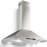 90CM Island Range Hood 36 Inch 700 CFM Ceiling Mount Kitchen Hood Vent with Gesture  &Touch Control ,3 Speeds Fan,4 LED Lights,