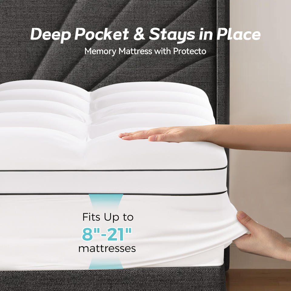 Modern Cooling Gel Infused Memory Foam Mattress Durable Breathable Fabric Soft Firmness Ergonomic Support Home Hospital Bedroom