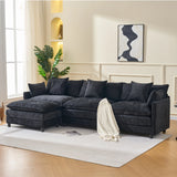 Luxury Modern New Design Living Room Furniture Couch Sectional Compressed Chenille Fabric Modular Sofa Set