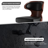 Ergonomic Modern Dual Color Steady PU Leather Bar Stool Swivel Height Adjustable Large Seat Hotel Outdoor Kitchen Counter Chair