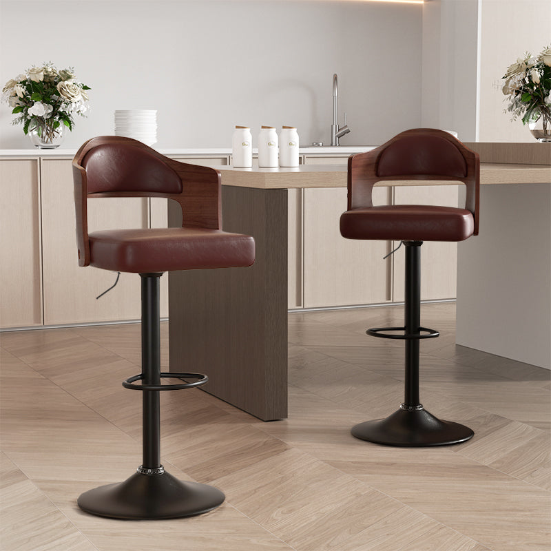 Dual Color Rustic Modern Height Adjustable Swivel Durable Material Steady Bar Stool for Hotel and Home Bar Commercial Use