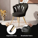 Velvet Adjustable Swivel Swivel Chair with Gold Metal Legs Steady Modern Design for Dining Hotel & Living Room Use