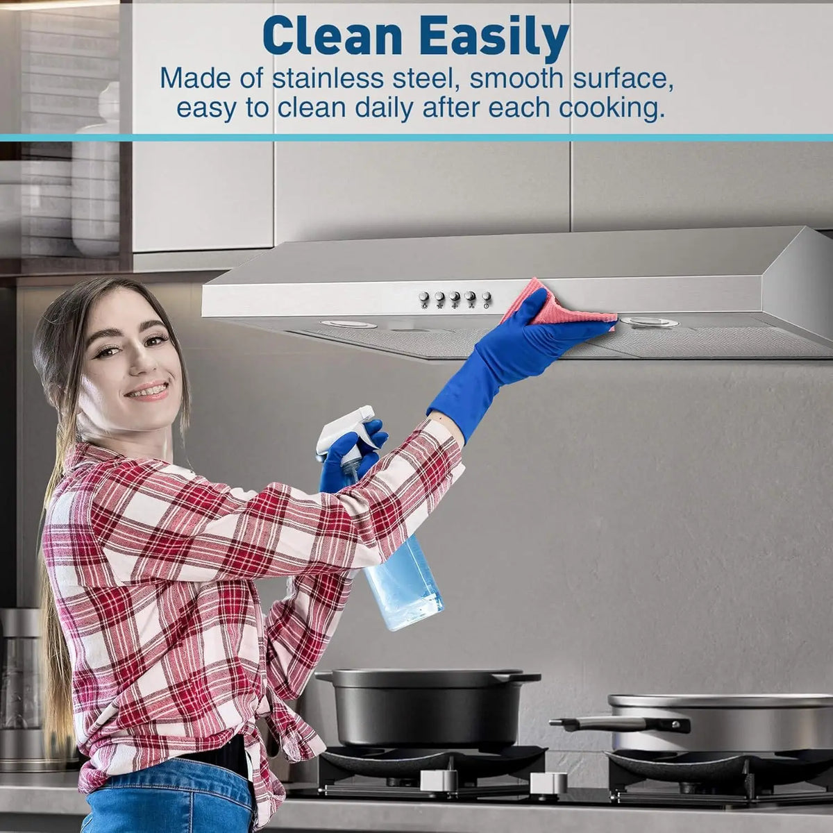 SNDOAS Under Cabinet Range Hood,30 Inch Ductless Range Hood Alterable to Ducted,Stainless Steel Kitchen Exhaust Hood