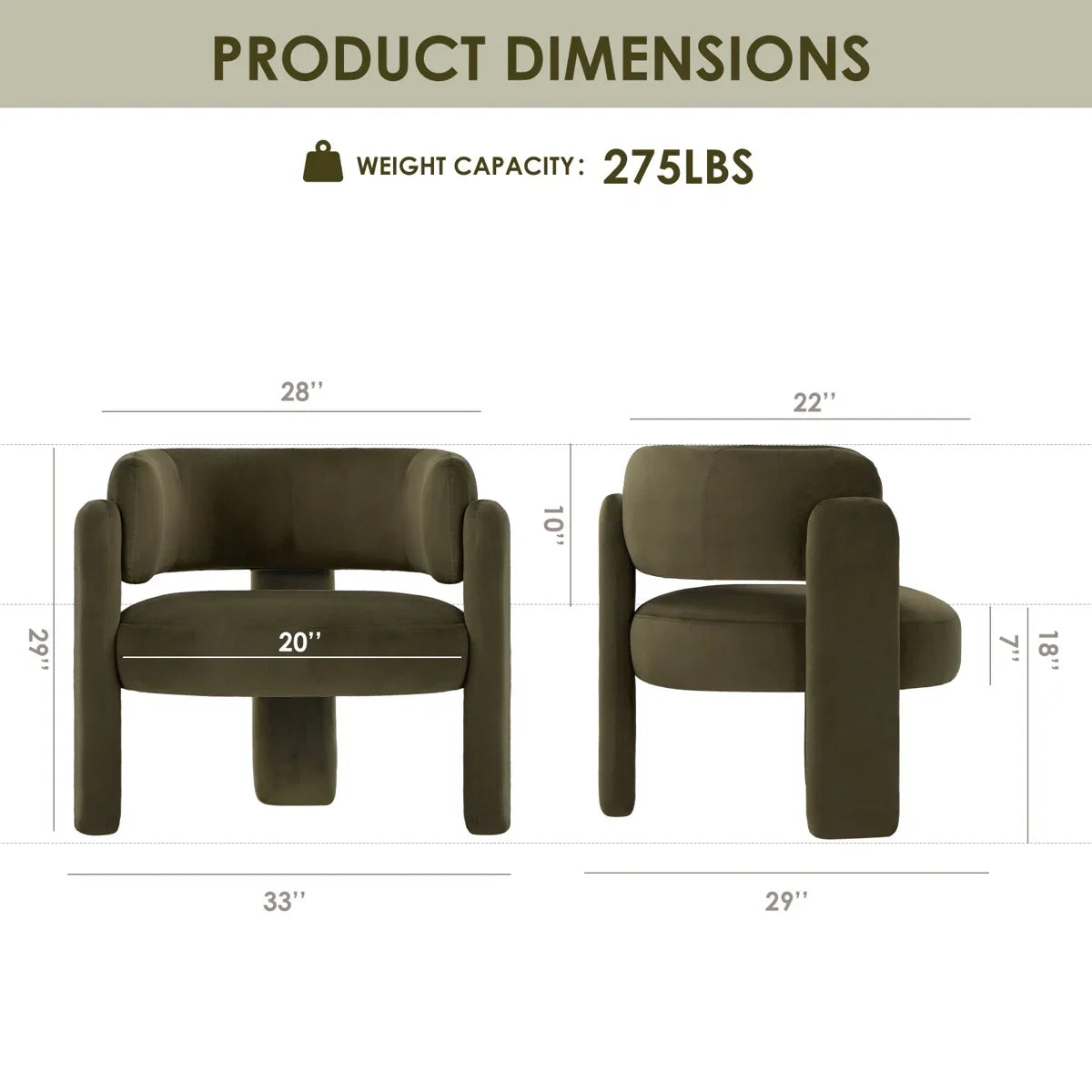 Modern Arm Chair Stock Green Velvet Fabric Accent Chair Wood Frame Ergonomic Wingback Leisure Chair Living Bedroom Furniture