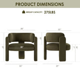 Modern Arm Chair Stock Green Velvet Fabric Accent Chair Wood Frame Ergonomic Wingback Leisure Chair Living Bedroom Furniture