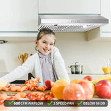 Range Hood 30 Inch Under Cabinet,700 CFM Stainless Steel Ducted/Ductless Range Hood 30 Inch,3 Venting Ways Stove Hood
