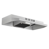 Range Hood 30 Inch Under Cabinet, Stainless Steel Kitchen Vent Hood 280CFM, Built-in Kitchen Stove Hood W/Rocker Button Control