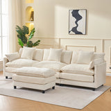 Luxury Modern New Design Living Room Furniture Couch Sectional Compressed Chenille Fabric Modular Sofa Set
