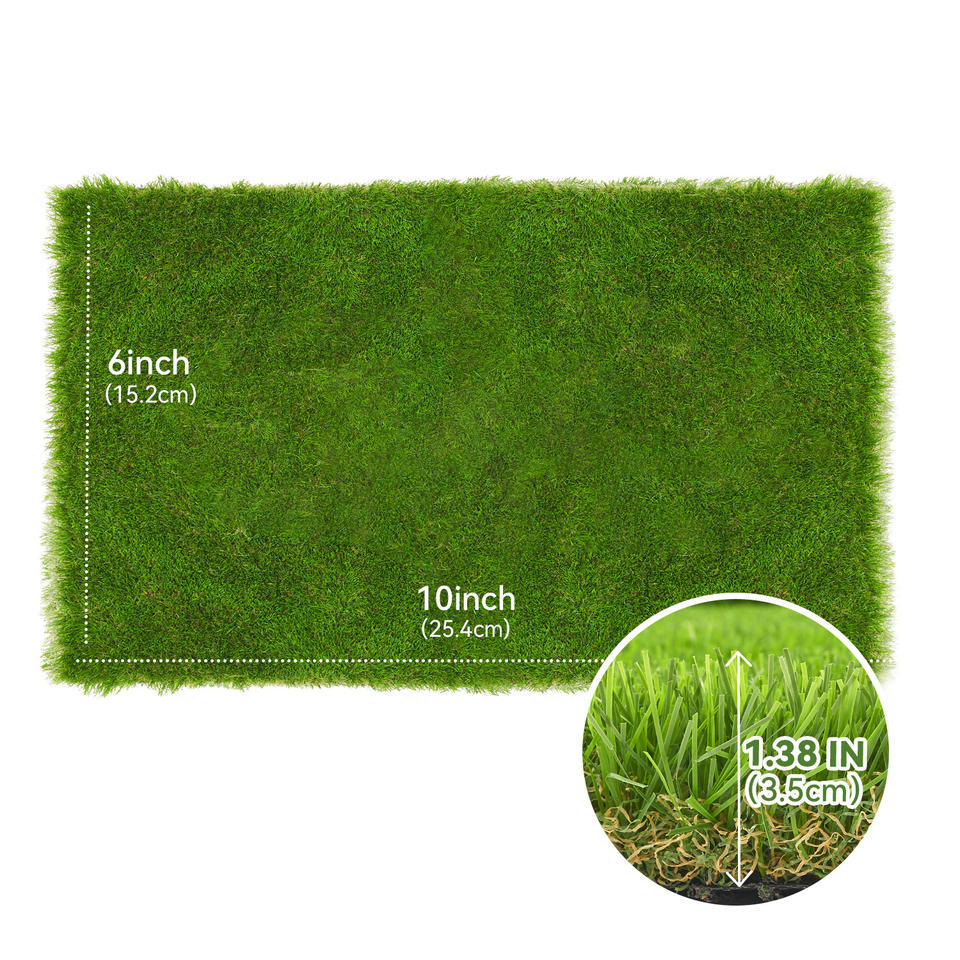 Premium 35mm Odorless Artificial Grass Rug Easy to Cut & Clean Faux Lawn Turf for Garden Balcony Backyard & Indoor Playground