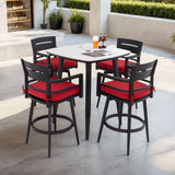 5 Pieces Aluminum Outdoor Patio Bar Set