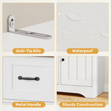 Solid Wood Modern Kitchen Pantry Cabinet Tall Storage Drawers Adjustable Shelves Freestanding Hutch Eco-Friendly Water Resistant