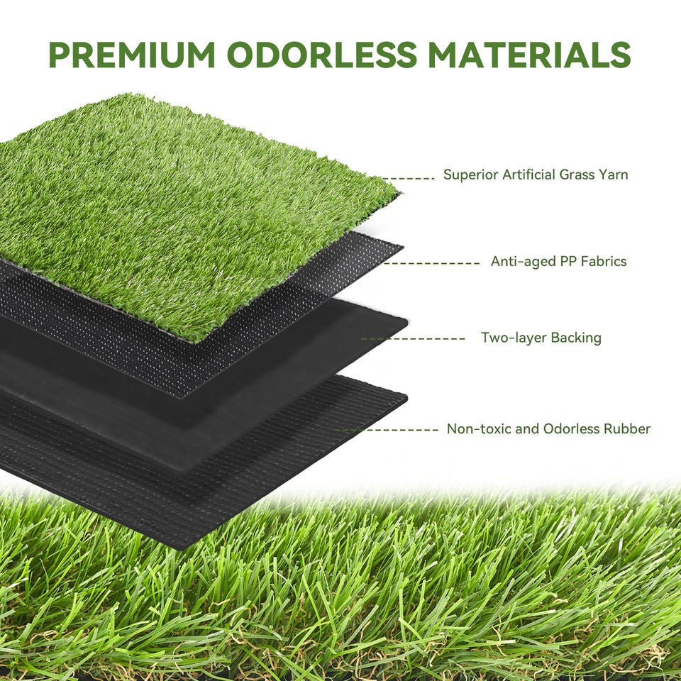 Premium 35mm Odorless Artificial Grass Rug Easy to Cut & Clean Faux Lawn Turf for Garden Balcony Backyard & Indoor Playground